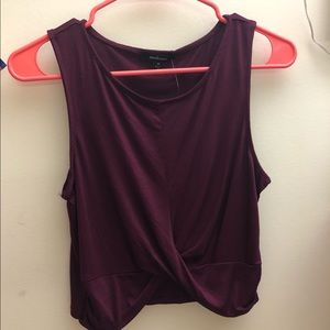 Maroon Crop Top